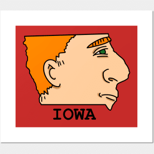 A funny map of Iowa Posters and Art